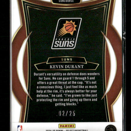 2024-25 Panini Select Tie Dye #/25 Kevin Durant #51