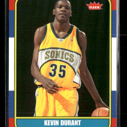 2007-08 Fleer 86-87 Retro Rookies Kevin Durant #86R-143