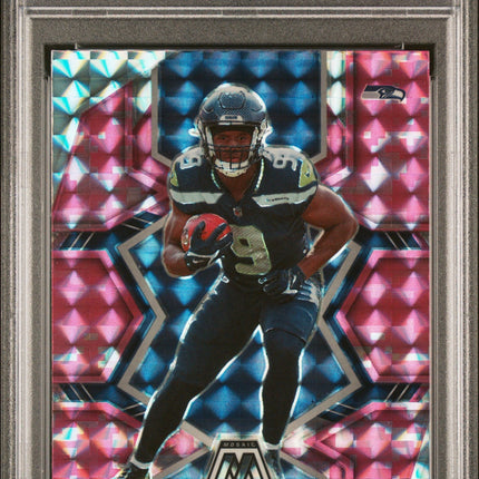 2022 Panini Mosaic Camo Pink Kenneth Walker Iii 9 PSA #308
