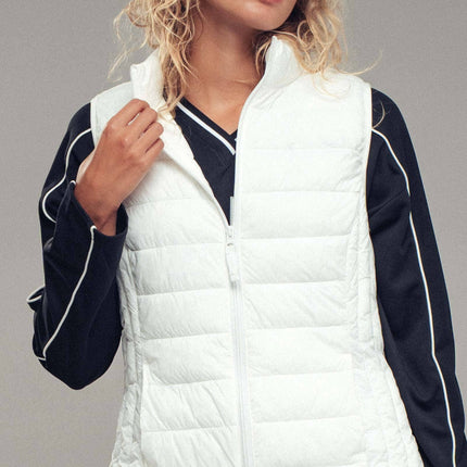 White Zip-Up Vest