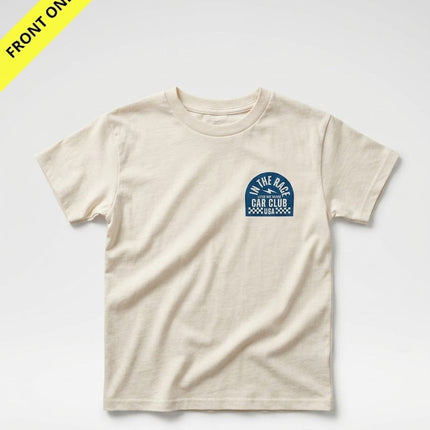 CAR CLUB USA TEE - CREAM (FRONT ONLY)