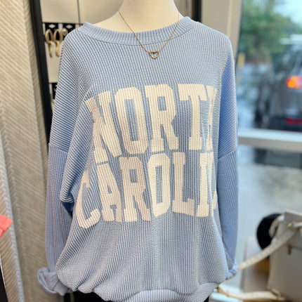 North Carolina Blue Oversized Sweatshirt