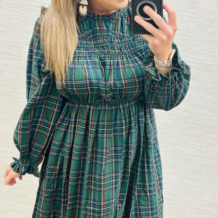 Green Plaid Holiday Dress