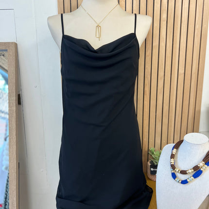 Black Cowl Neck Dress