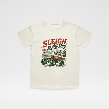 SLEIGH ALL DAY TODDLER CHRISTMAS MONSTER TRUCK TEE