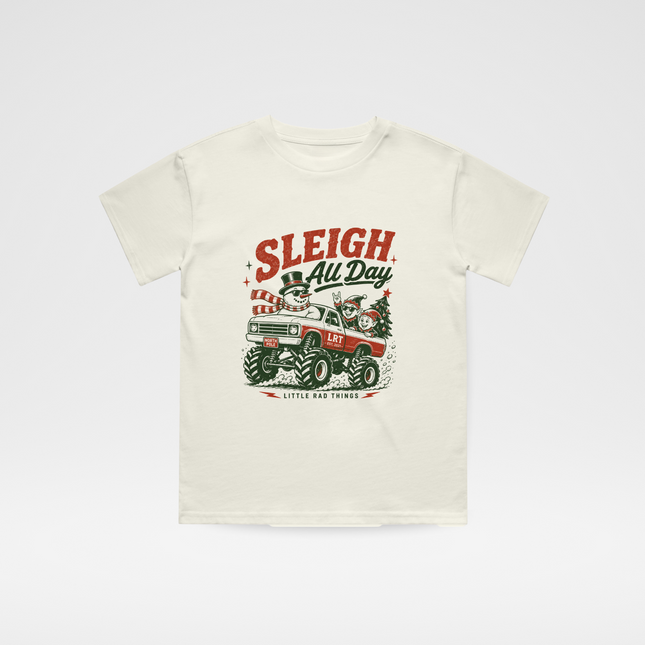 SLEIGH ALL DAY TODDLER CHRISTMAS MONSTER TRUCK TEE