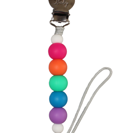 Pacifier Clip // Summer Rainbow