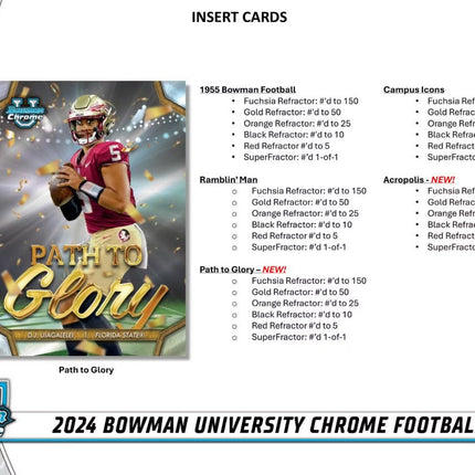 2024 Bowman University Chrome Football Hobby Box
