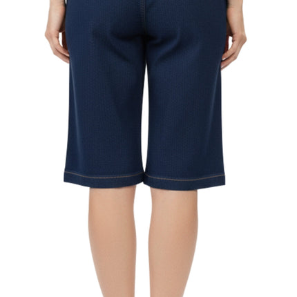 Women's Easy Pull on Bermuda Shorts in Denim and Twill