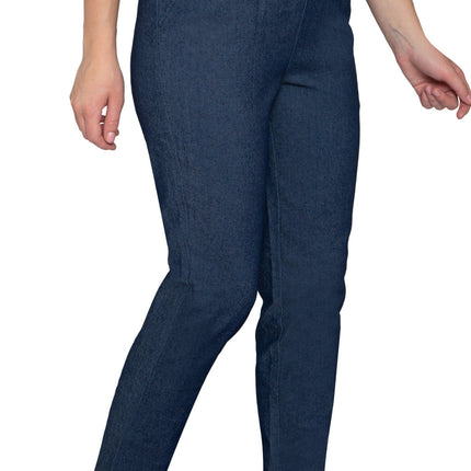 Women's Elastic Waist Pull On Jeans in Denim & Twill - Soft & Lightweight with a bit Stretch