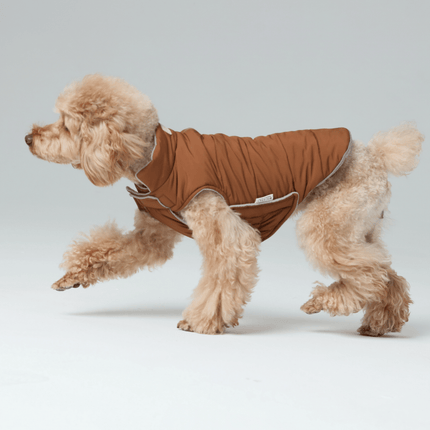Reversible Dog Vest Jacket - Orange Grey
