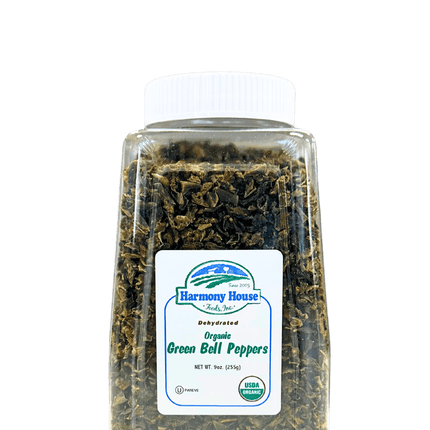 Bell Pepper, Green, Dried, Organic