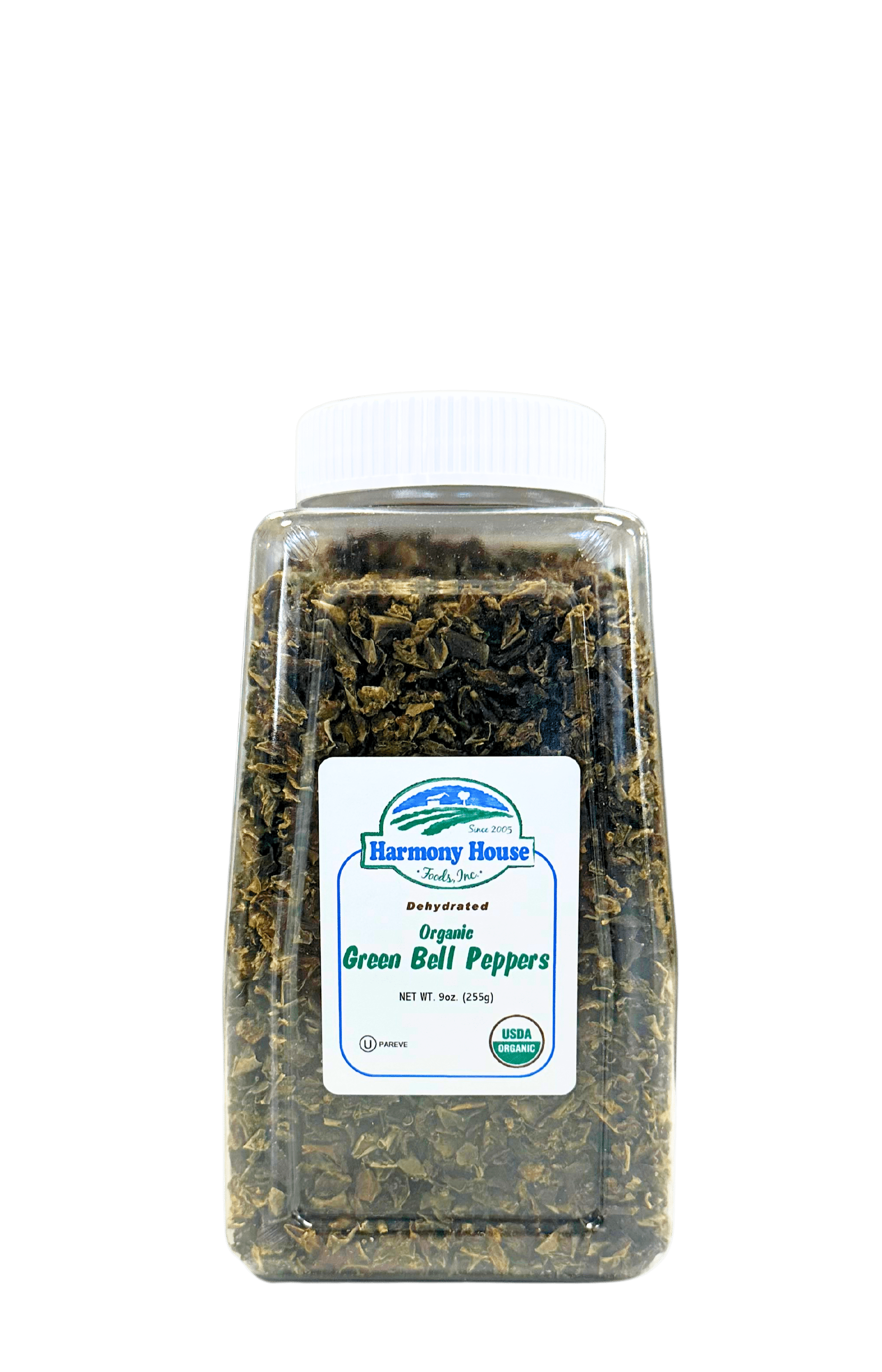 Bell Pepper, Green, Dried, Organic