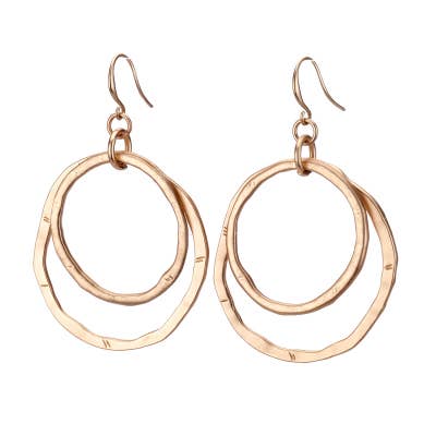 Gold 2 Hoop Earring: Gold