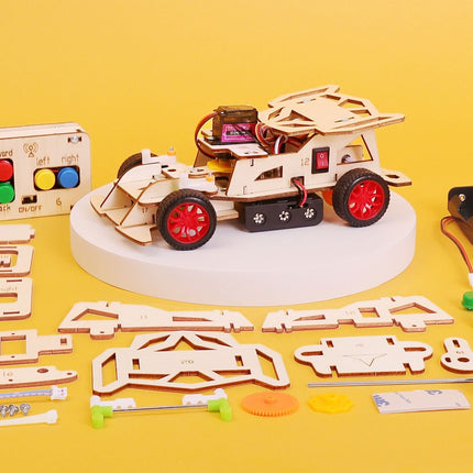 Steering Remote-Controlled Car DIY Kit, Educational STEM Toy