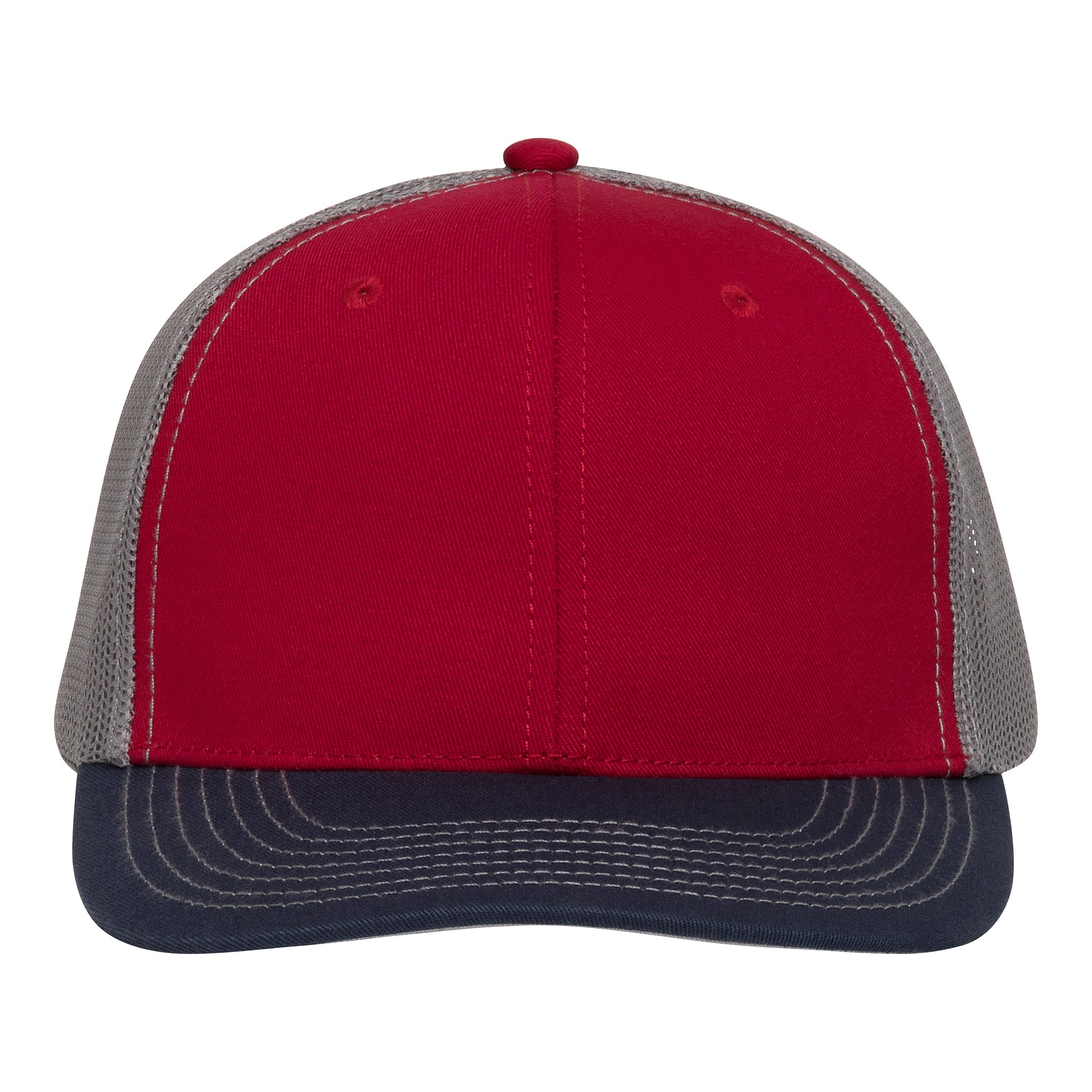 Red Cap | TriColor | Glacier MeshBack