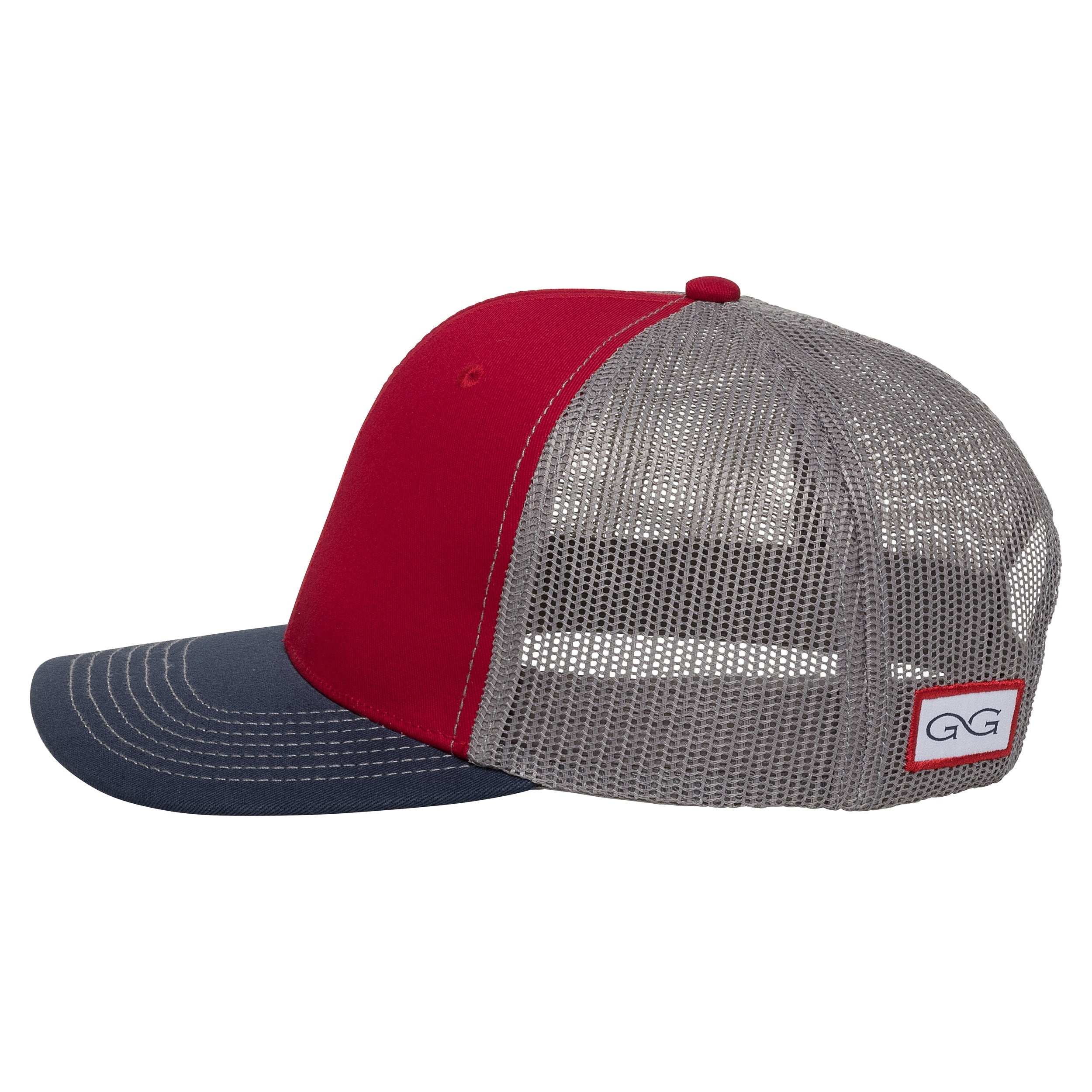 Red Cap | TriColor | Glacier MeshBack