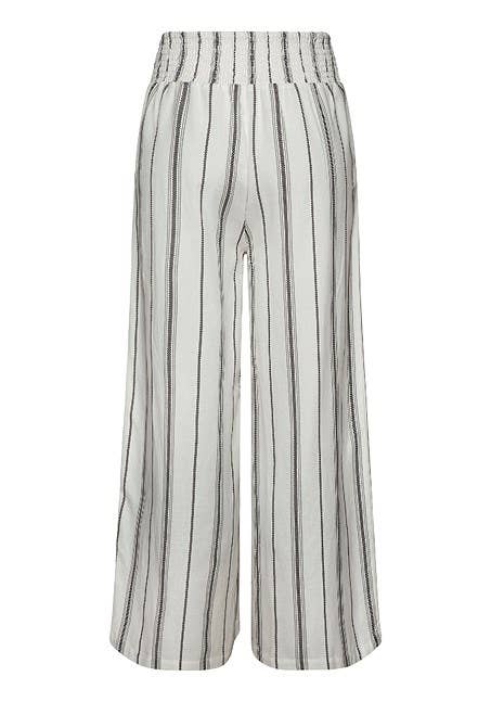 Coastal Stripe Wide-Leg Pants