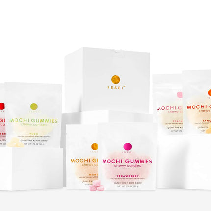 ISSEI Mochi Gummies - Viral TikTok Award-Winning Japanese Chewy Candy, Rainbow Variety 6-Pack (1.76 oz Each)
