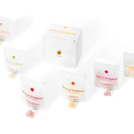 ISSEI Mochi Gummies - Viral TikTok Award-Winning Japanese Chewy Candy, Rainbow Variety 6-Pack (1.76 oz Each)