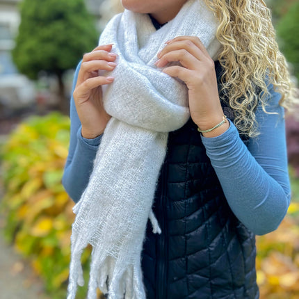 Solid Woven Pink Scarf