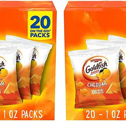 Classic Delight Goldfish Crackers Big Smiles Variety Pack - Cheddar, Colors & Pretzels | 30 Count