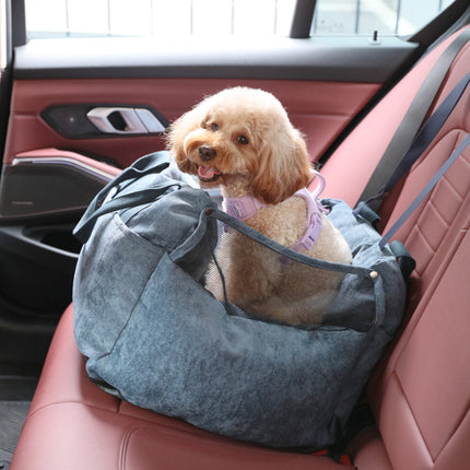 Puff Guard Dog Car Seat - Blue