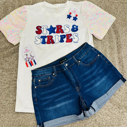 Stars & Stripes Sequin Sleeve