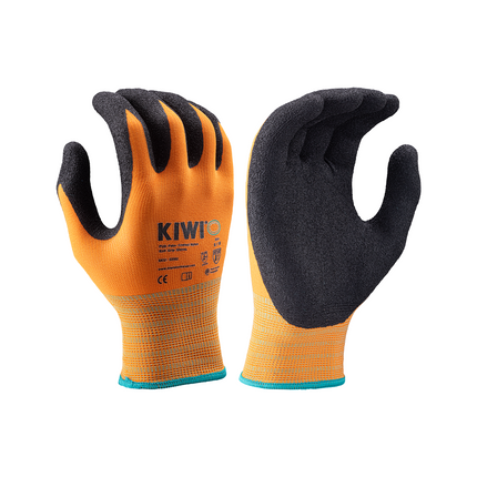 Kiwi PUD Palm Coated Nylon Knit Orange Grip Gloves [53300]