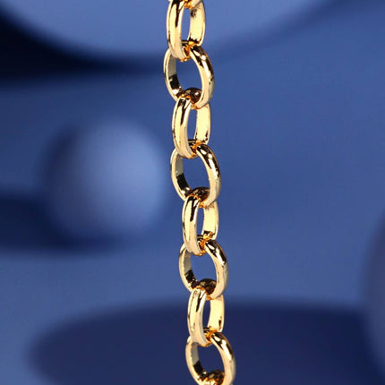 18K Gold Plated Oval Chain Necklace