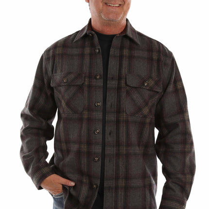 Scully Granite Pass - Men's Western Wool Flannel Shirt