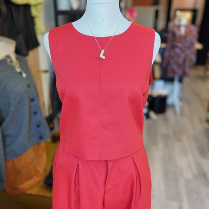 Garnet Sleeveless Top