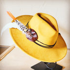 Orange Spotted Feather with White Feather