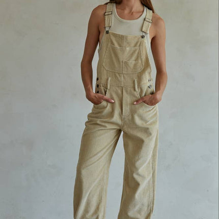 Black Corduroy Overalls