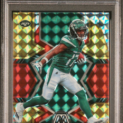 Garrett Wilson 2022 Panini Mosaic #276 Fusion Red/Yellow Choice PSA 10