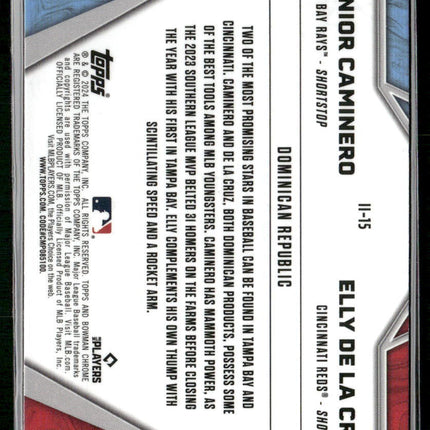 2024 Bowman Chrome #II-15 Elly De La Cruz / Junior Caminero International Impact