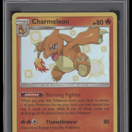 Charmeleon-Holo 2019 Pokemon Sun & Moon Hidden Fates #SV7 Hidden Fates PSA 10