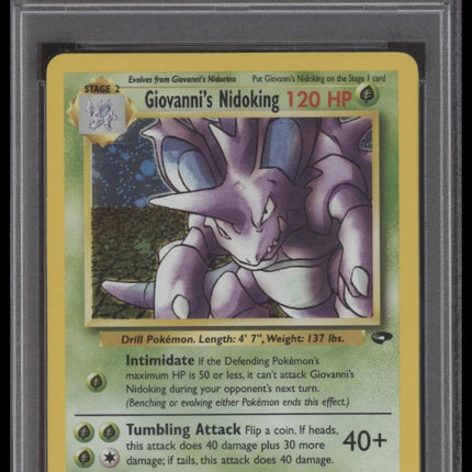 Giovanni'S Nidoking 2000 Pokemon Gym Challenge #7 Holo PSA 8