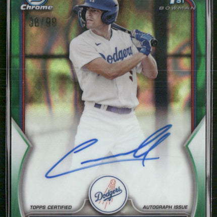 2023 Bowman Chrome Chris Newell Chrome Prospect Autographs Green Refractor #/99