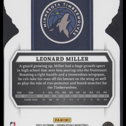2023-24 Panini Crown Royale #96 Leonard Miller