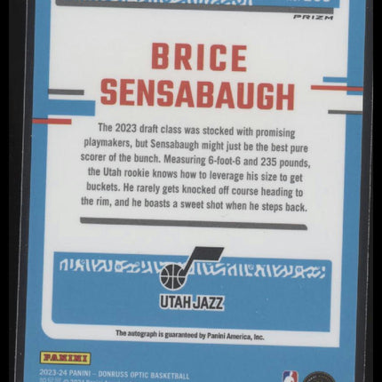 2023-24 Donruss #288 Brice Sensabaugh Rated Rookies Signatures