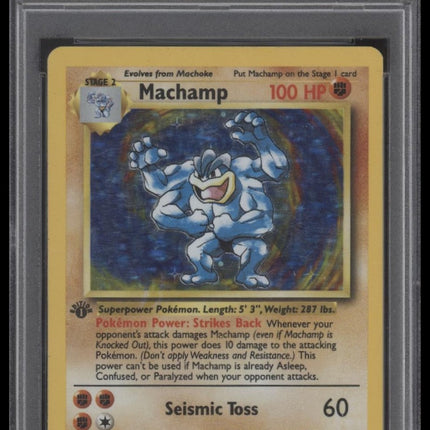 Machamp-Holo 1999 Pokemon Game #8 1st Edition PSA 1