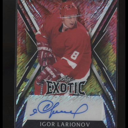 2024 Leaf Hockey Legends - Exotic Autographs Parrot #E-IL1 Igor Larionov #/5