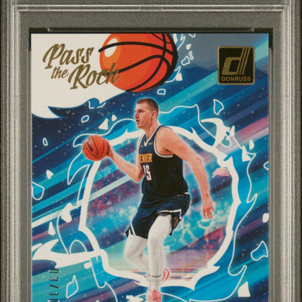 Nikola Jokic 2024 Panini Pass The Rock #8 Pass The Rock- #/10 PSA 9