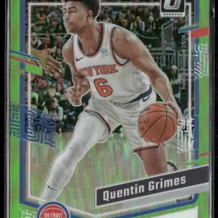 2023-24 Donruss Optic #46 Quentin Grimes Lime Green #/149