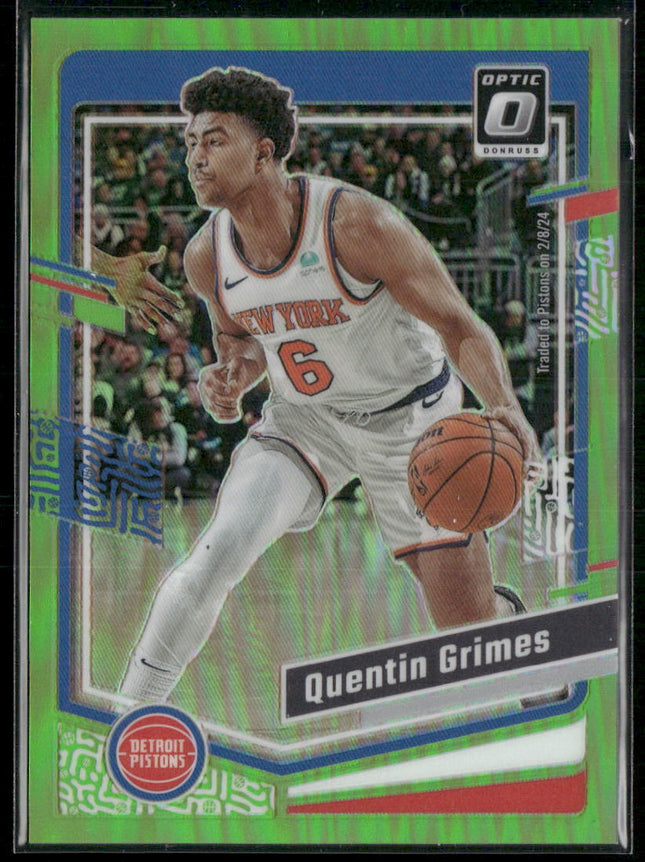2023-24 Donruss Optic #46 Quentin Grimes Lime Green #/149