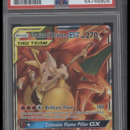 2019 Pokemon Sun & Moon Cosmic Eclipse #22 Charizard/Braixen Gx PSA 9