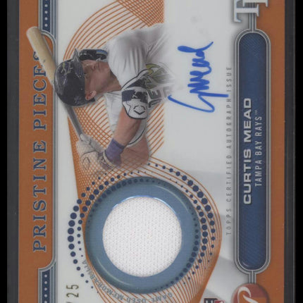 Topps Pristine Curtis Mead Pristine Pieces Auto Relics Orange Refractor #/25