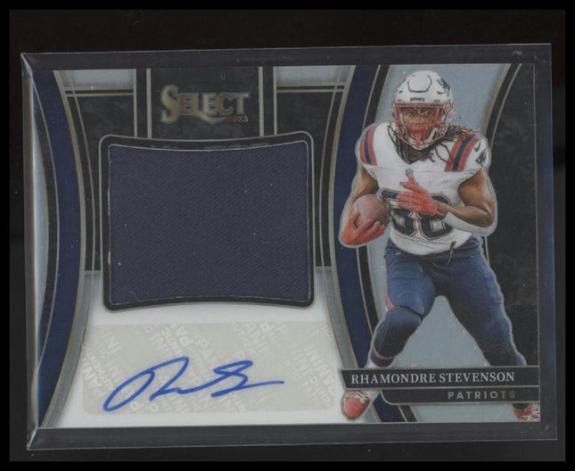 2023 Rhamondre Stevenson Jumbo Signature Swatches Prizm #/99