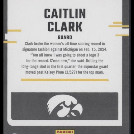 Caitlin Clark 2024 Panini Caitlin Clark Collection #H10 Highlights